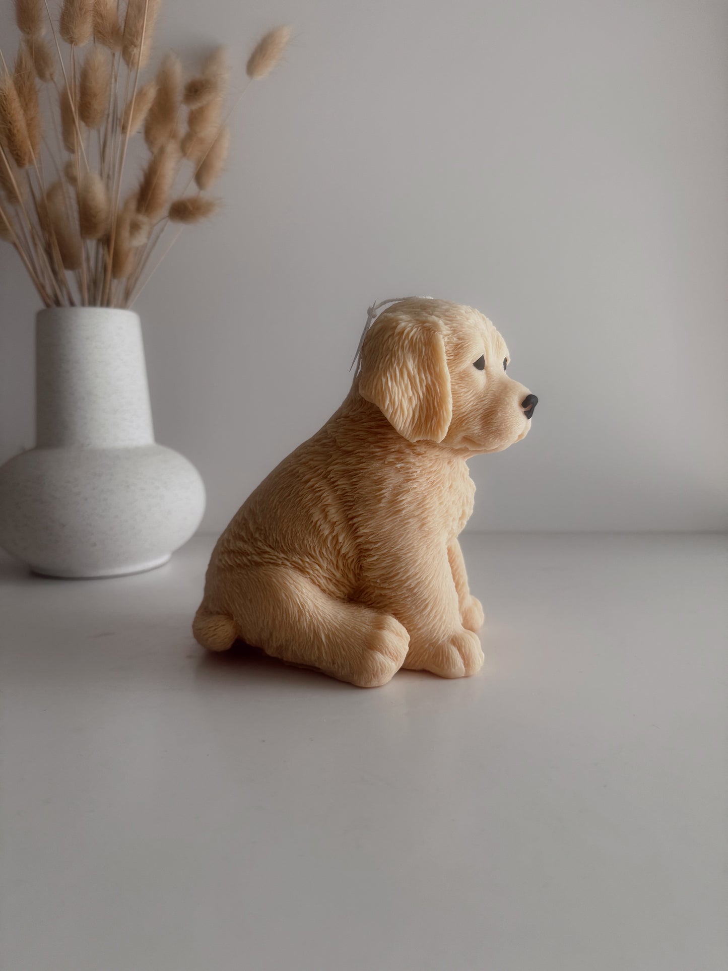 Golden Retriever Puppie Candle