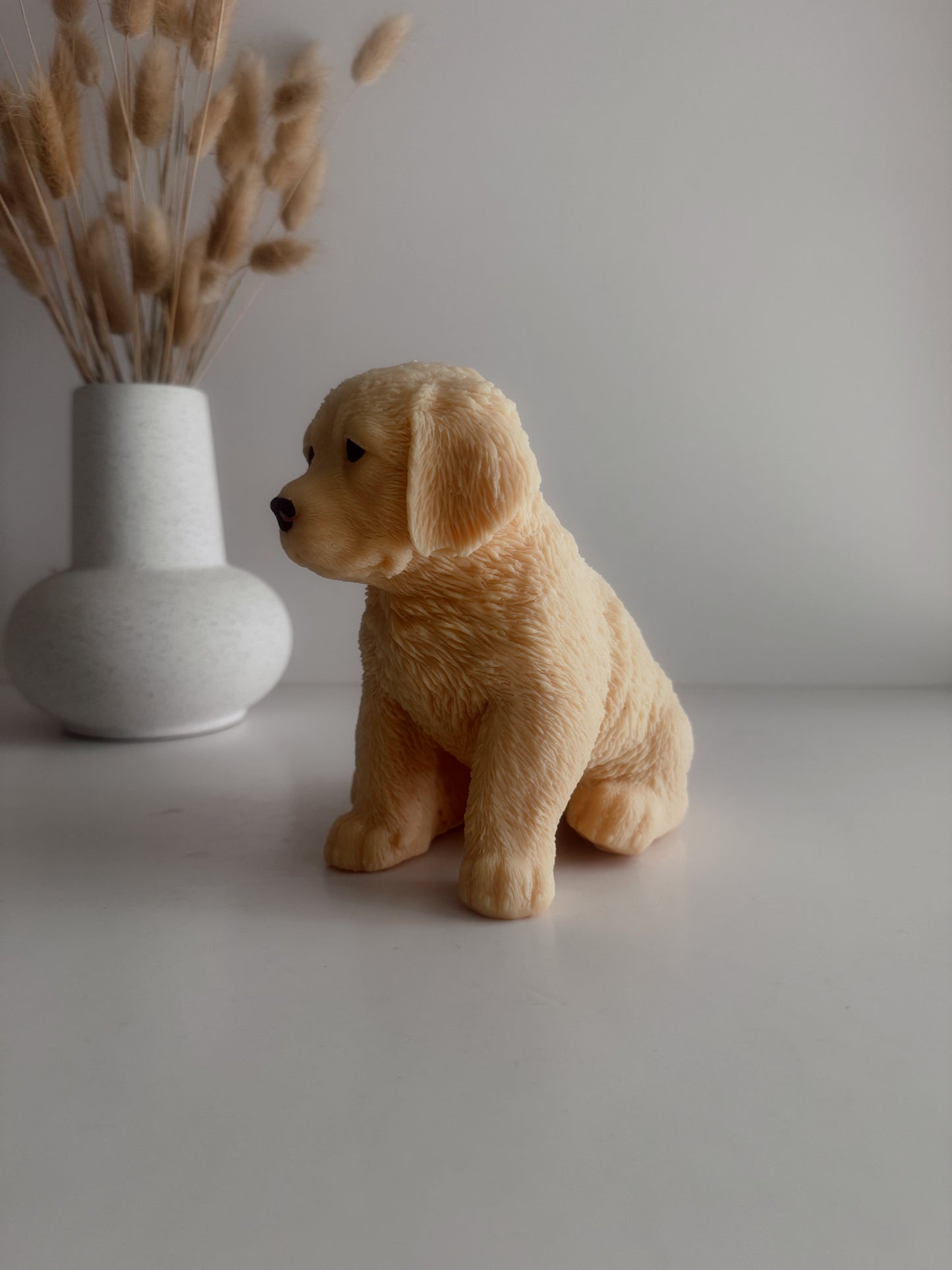 Golden Retriever Puppie Candle