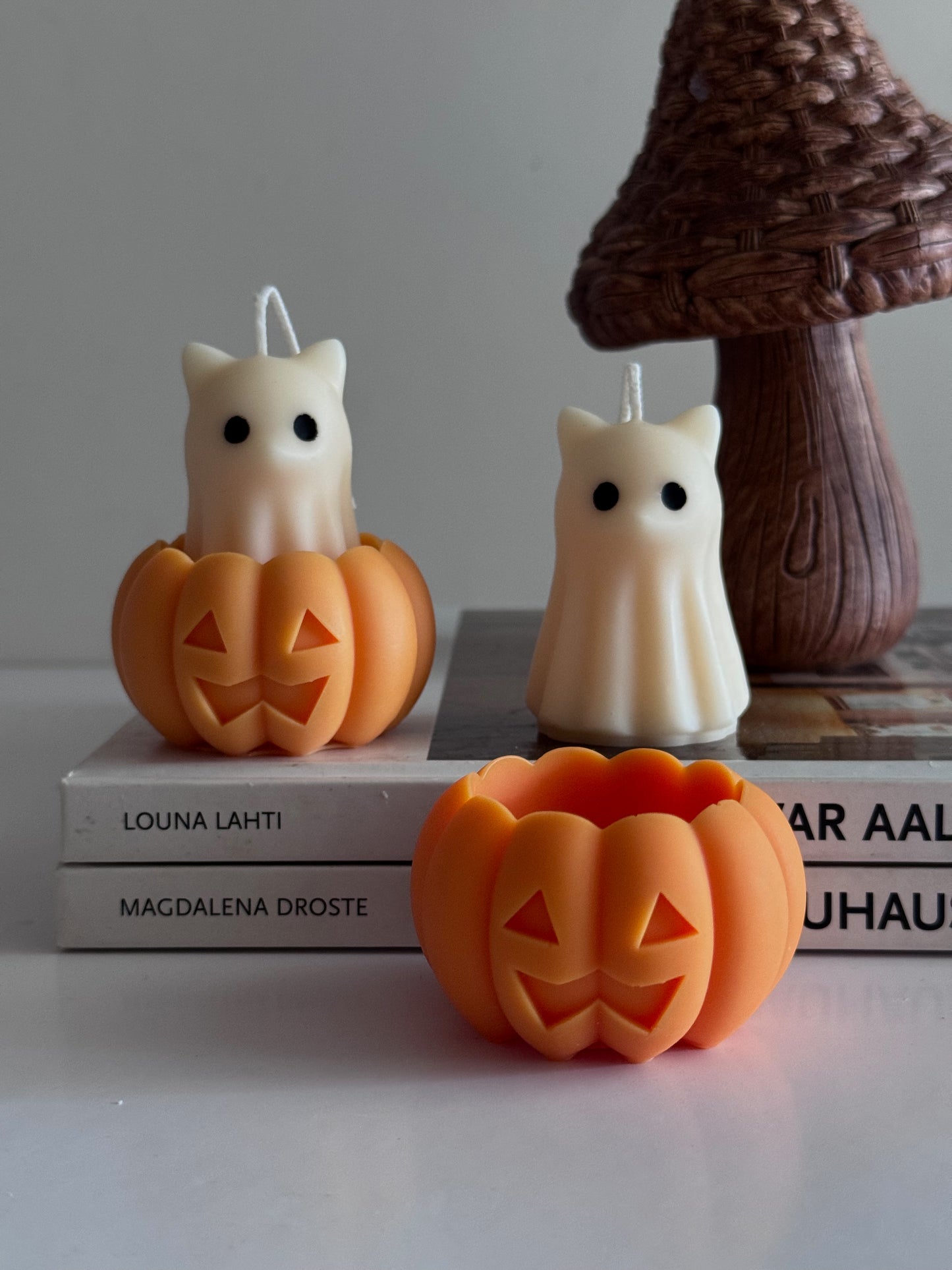 Cat in Pumpkin Candle