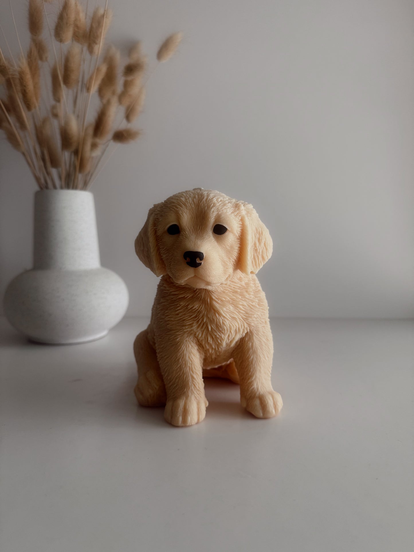 Golden Retriever Puppie Candle