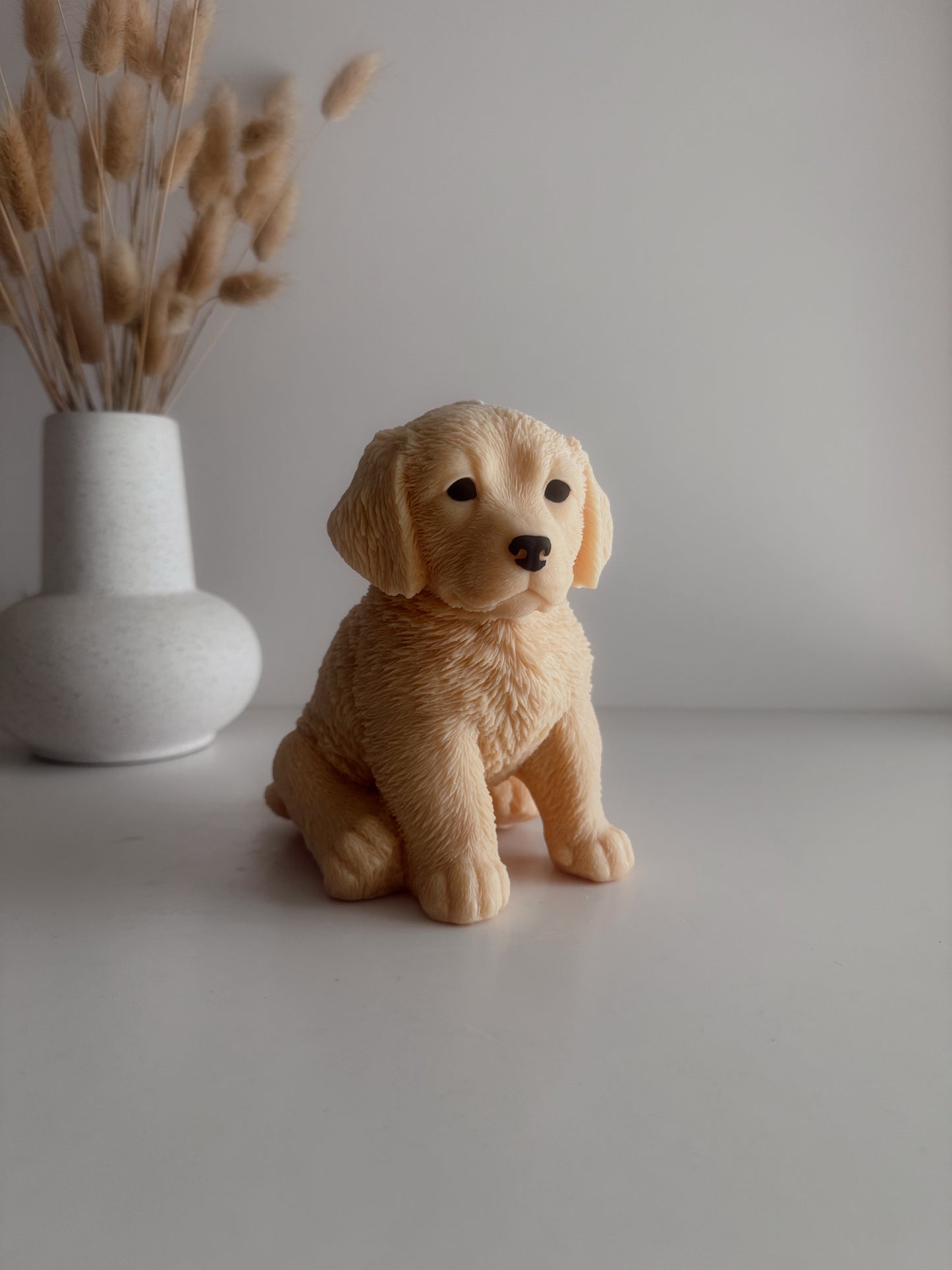 Golden Retriever Puppie Candle