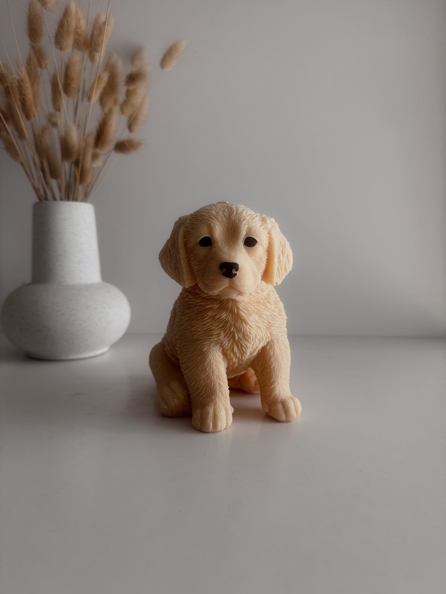 Golden Retriever Puppie Candle