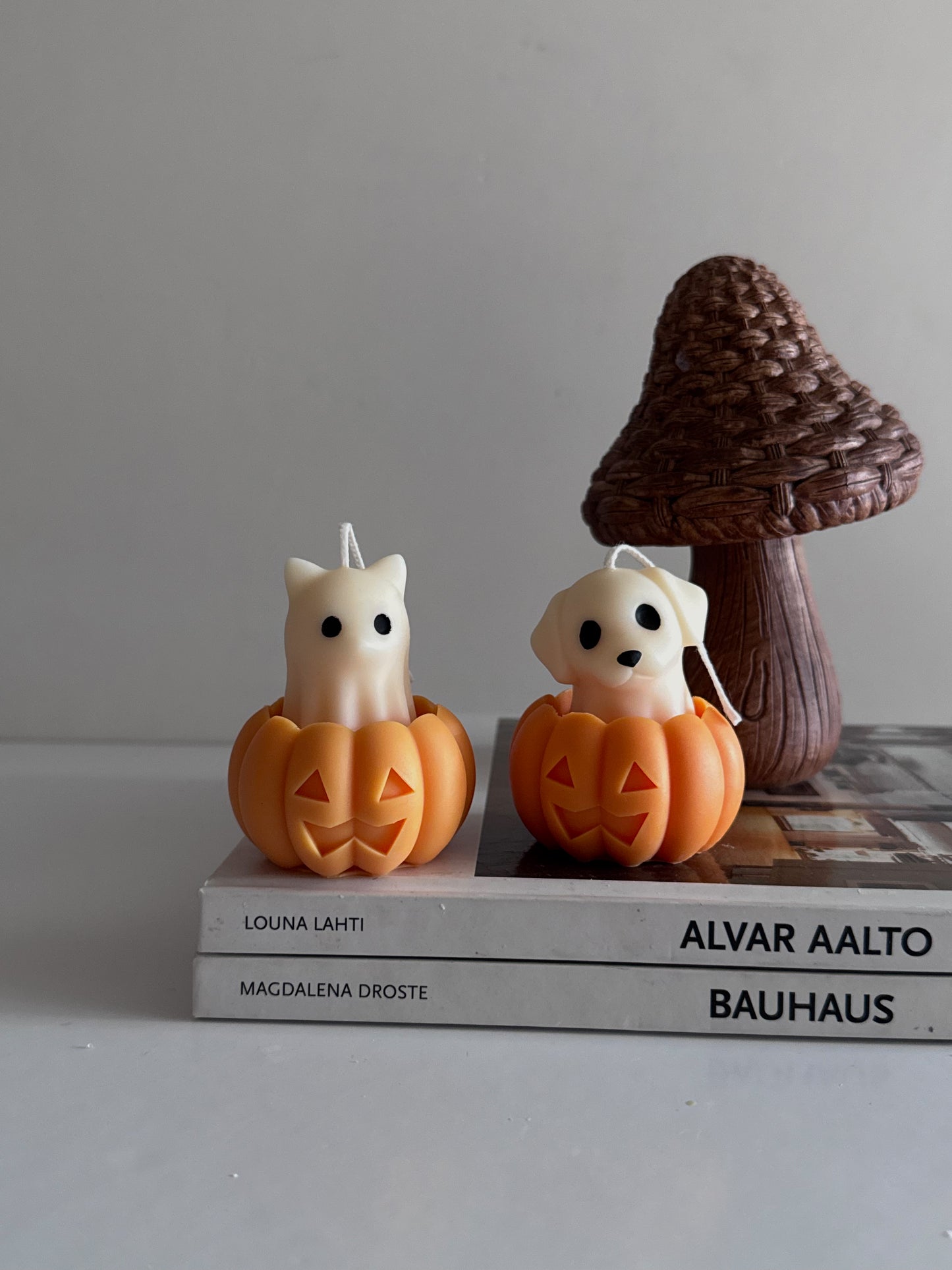 Cat in Pumpkin Candle