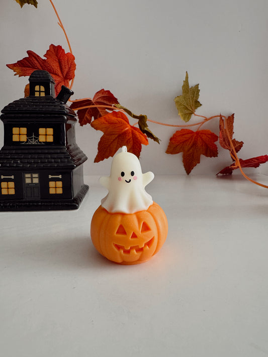 Happy Ghost in Pumpkin