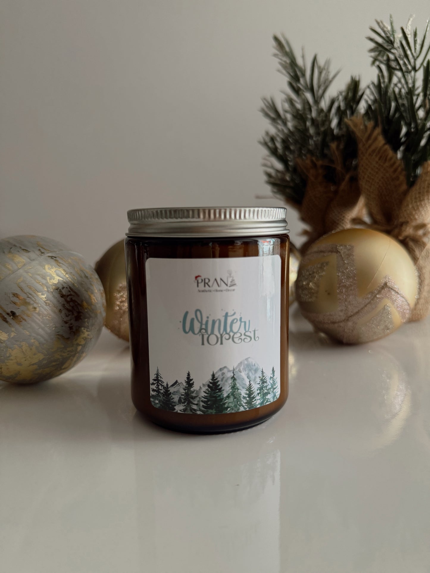 Winter Forest Candle Jar