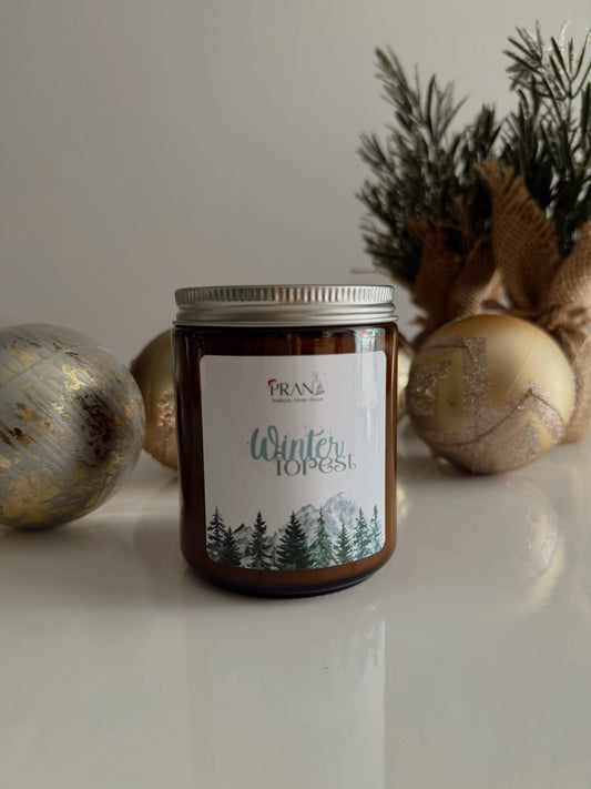 Winter Forest Candle Jar