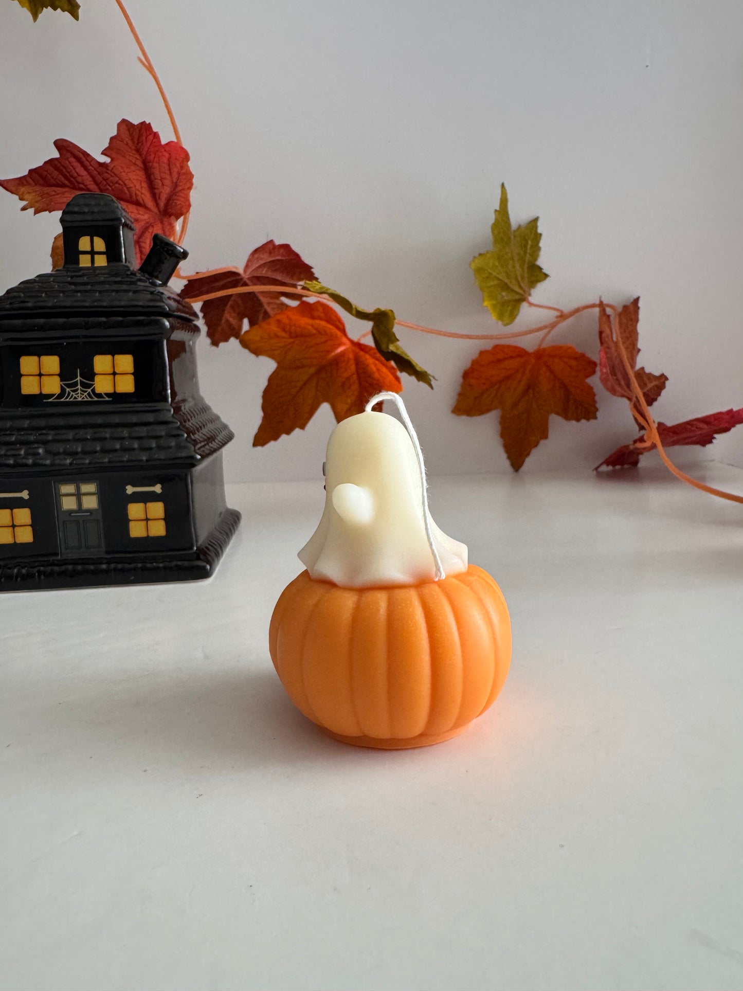 Happy Ghost in Pumpkin